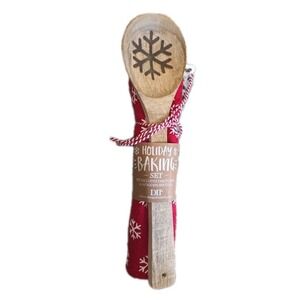 NEW Coldwater Creek Christmas Holiday Tea Towel and Spoon Set